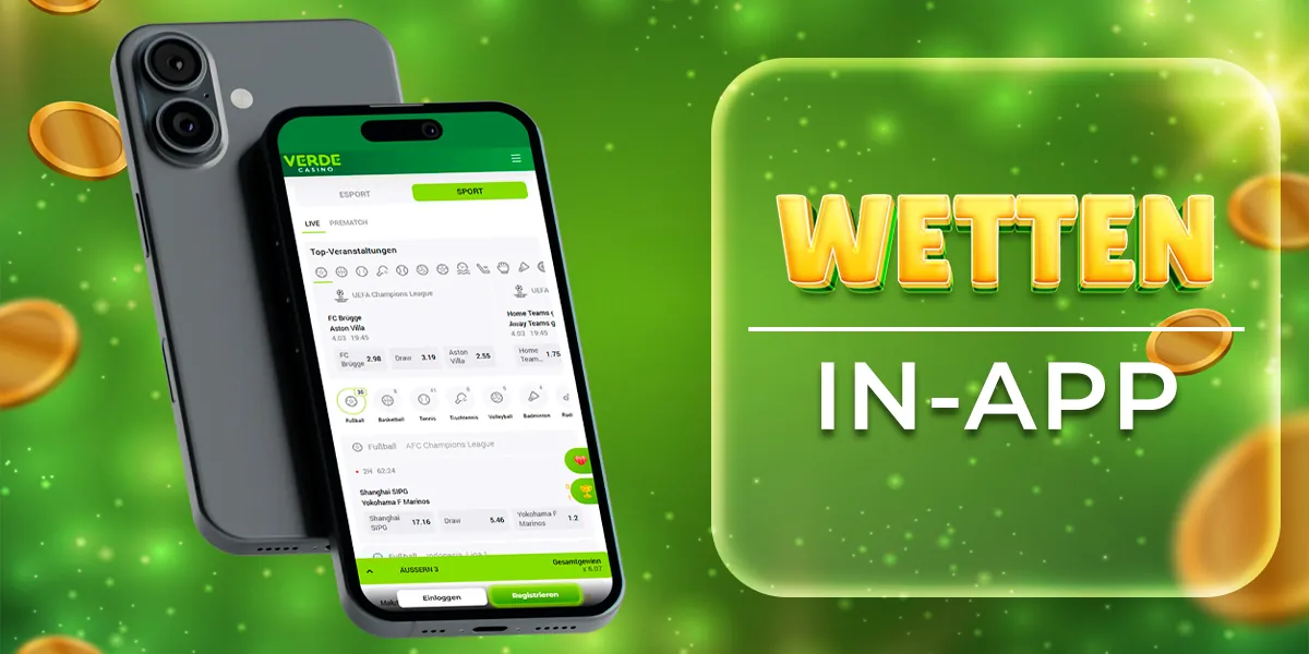 Sportwetten auf der App
