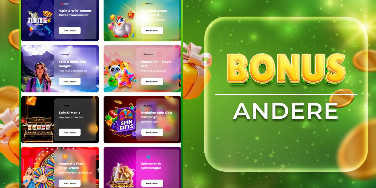 Andere Bonusse bei Verde Casino
